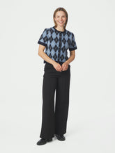 Indlæs billede til gallerivisning NEO NOIR Allestar Check Knit Cardigan Navy
