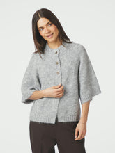 Indlæs billede til gallerivisning NEO NOIR Benuta Fluffy Knit Cardigan Grey Melange
