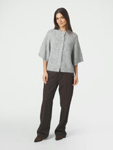 Indlæs billede til gallerivisning NEO NOIR Benuta Fluffy Knit Cardigan Grey Melange
