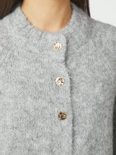 Indlæs billede til gallerivisning NEO NOIR Benuta Fluffy Knit Cardigan Grey Melange
