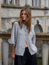 Indlæs billede til gallerivisning NEO NOIR Benuta Fluffy Knit Cardigan Grey Melange
