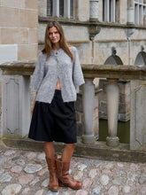 Indlæs billede til gallerivisning NEO NOIR Benuta Fluffy Knit Cardigan Grey Melange
