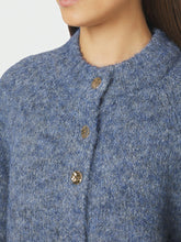 Indlæs billede til gallerivisning NEO NOIR Benuta Fluffy Knit Cardigan Smoke Blue
