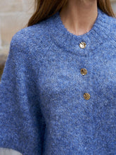Indlæs billede til gallerivisning NEO NOIR Benuta Fluffy Knit Cardigan Smoke Blue
