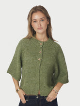 Indlæs billede til gallerivisning NEO NOIR Benuta Fluffy Knit Cardigan Green
