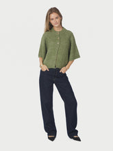 Indlæs billede til gallerivisning NEO NOIR Benuta Fluffy Knit Cardigan Green
