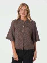 Indlæs billede til gallerivisning NEO NOIR Benuta Fluffy Knit Cardigan Light Brown
