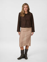 Indlæs billede til gallerivisning NEO NOIR Nilo Faux Suede Jacket Dark Brown

