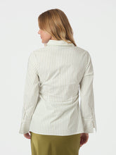 Indlæs billede til gallerivisning NEO NOIR Caroli Stripe Shirt Dusty Green
