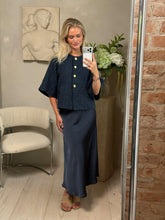 Indlæs billede til gallerivisning NN Rosella Boucle Mini Jacket Navy
