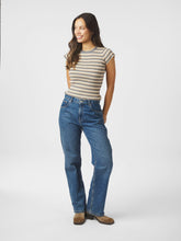 Indlæs billede til gallerivisning NEO NOIR Tirra Simple Stripe Knit Top Grey
