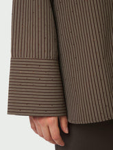 Indlæs billede til gallerivisning NEO NOIR Dita Striped Line Shirt Dark Brown
