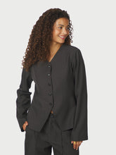 Indlæs billede til gallerivisning NEO NOIR Toots Structure Blouse Dark Grey
