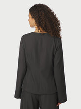 Indlæs billede til gallerivisning NEO NOIR Toots Structure Blouse Dark Grey
