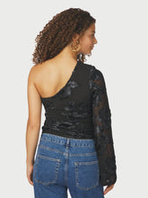Indlæs billede til gallerivisning NEO NOIR Friana Big Flower Mesh Blouse Black
