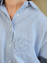 Indlæs billede til gallerivisning NEO NOIR Dalma Dori Mini Stripe Shirt Blue
