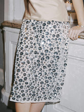 Indlæs billede til gallerivisning NEO NOIR Gilla Flower Sequins Skirt Creme
