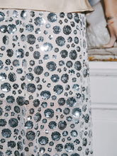 Indlæs billede til gallerivisning NEO NOIR Gilla Flower Sequins Skirt Creme
