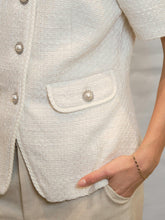 Indlæs billede til gallerivisning NEO NOIR Faina Boucle Blouse Off White
