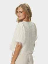 Indlæs billede til gallerivisning NEO NOIR Aisa Frilly Blouse Creme
