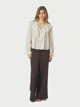 Indlæs billede til gallerivisning NEO NOIR Heifa Linen Pants Dark Brown
