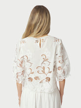 Indlæs billede til gallerivisning NEO NOIR Fia Embroidery Blouse White
