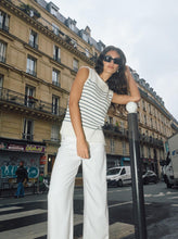 Indlæs billede til gallerivisning MOS MOSH Aubin Sl Stripe Knit Top Ecru
