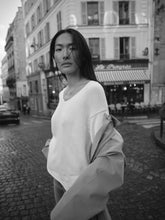 Indlæs billede til gallerivisning MOS MOSH Bine V-Neck Knit Ecru
