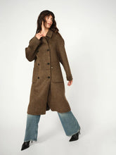 Indlæs billede til gallerivisning MOS MOSH Lucca Barkley Wool Coat Slate Black
