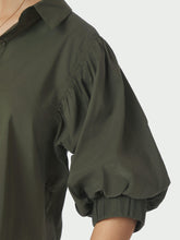 Indlæs billede til gallerivisning NEO NOIR Etta Poplin Shirt Army
