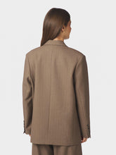 Indlæs billede til gallerivisning NEO NOIR Gaby Pinstripe Blazer Taupe
