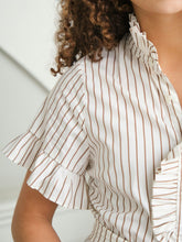 Indlæs billede til gallerivisning NEO NOIR Nellie Wide Stripe Dress Ivory
