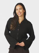 Indlæs billede til gallerivisning NEO NOIR Ramera Fluffy Cardigan Dark Brown
