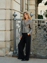 Indlæs billede til gallerivisning NEO NOIR Valia Herringbone Blazer Dark Brown
