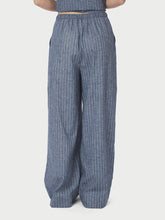 Indlæs billede til gallerivisning NEO NOIR Heifa Emb Stripe Pant Blue
