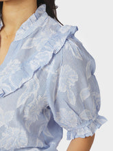 Indlæs billede til gallerivisning NEO NOIR Manet Jacquard Blouse Light Blue

