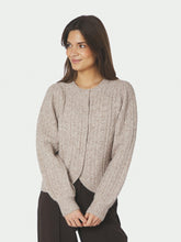 Indlæs billede til gallerivisning NEO NOIR Koteas Cable Knit Cardigan Beige
