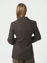 Indlæs billede til gallerivisning NEO NOIR Bowie Stripe Blazer Brown
