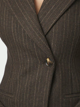 Indlæs billede til gallerivisning NEO NOIR Bowie Stripe Blazer Brown
