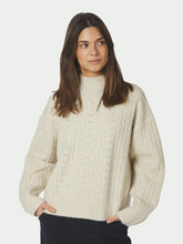 Indlæs billede til gallerivisning NEO NOIR Anda Cable Knit Blouse Ivory
