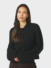 Indlæs billede til gallerivisning NEO NOIR Gio Fluffy Knit Cardigan Sort
