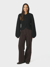Indlæs billede til gallerivisning NEO NOIR Gio Fluffy Knit Cardigan Sort
