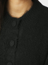 Indlæs billede til gallerivisning NEO NOIR Gio Fluffy Knit Cardigan Sort
