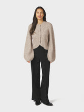 Indlæs billede til gallerivisning NEO NOIR Gio Fluffy Knit Cardigan Beige Melange
