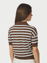 Indlæs billede til gallerivisning NEO NOIR Emira Knit Polo Top Dark Brown
