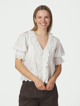 Indlæs billede til gallerivisning NEO NOIR Talise Emb Blouse Hvid
