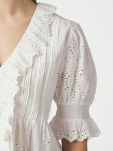 Indlæs billede til gallerivisning NEO NOIR Talise Emb Blouse Hvid
