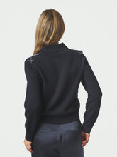 Indlæs billede til gallerivisning NEO NOIR Julina Check Knit Blouse Navy
