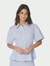 Indlæs billede til gallerivisning NEO NOIR Janelle Stripe Shirt Blue/Brown
