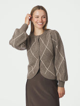 Indlæs billede til gallerivisning NEO NOIR Koteas Check Knit Cardigan Taupe
